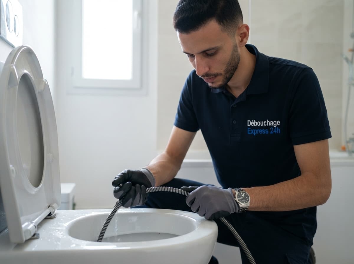 Technique de furet électrique rotatif dans la cuvette à Anderlecht