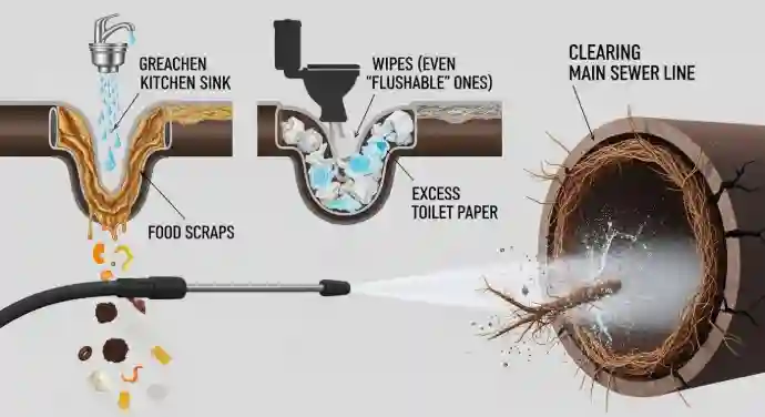 Chaque canalisation a sa propre histoire, ses propres points faibles et ses propres ennemis. Un WC bouché n'est pas un évier engorgé, et un problème d'égout principal requiert une approche radicalement différente. Chez Débouchage Express, nous ne proposons pas une solution unique, mais une expertise ciblée pour chaque situation. Notre service de débouchage express 24h est conçu pour apporter la réponse la plus rapide et la plus efficace, quelle que soit la nature de votre urgence.