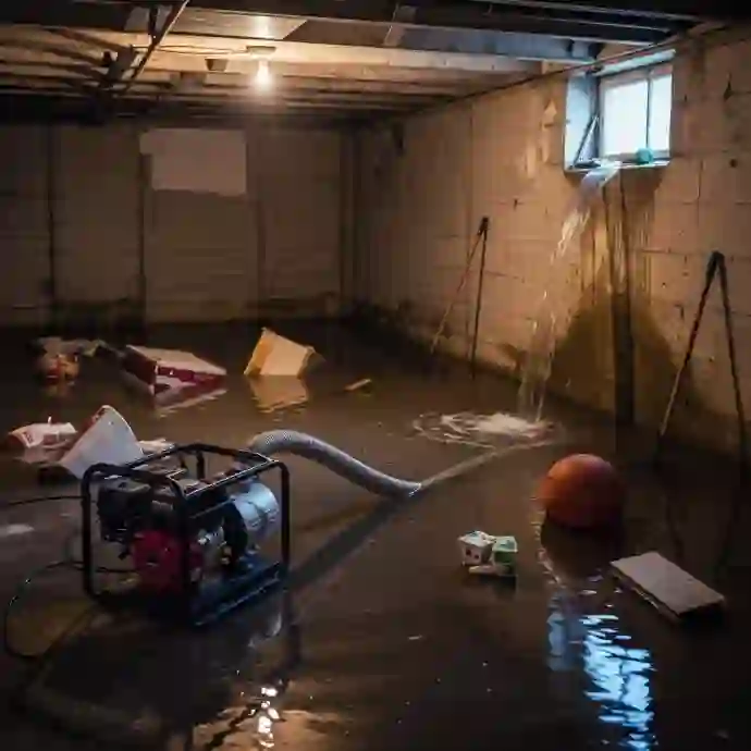 Pompage cave inondee