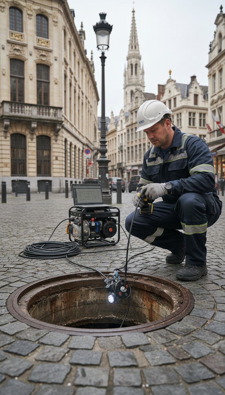 l'inspection caméra à Bruxelles