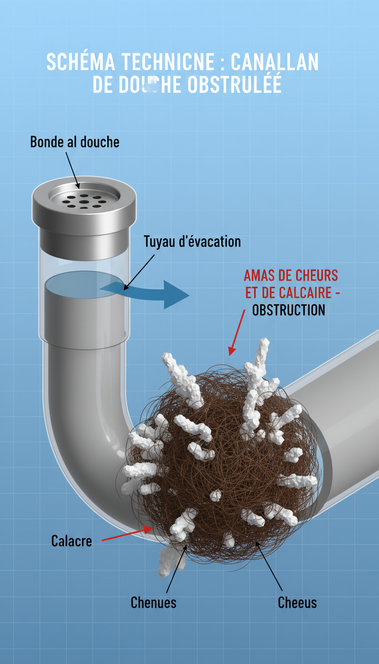Les Causes : Pourquoi Votre Douche Est Bouchée ? Les Causes : Pourquoi Votre Douche Est Bouchée ?