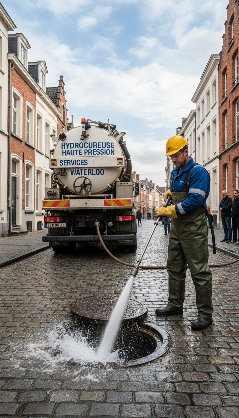 Débouchage égouts Waterloo : Intervention rapide et inspection caméra 24/7
