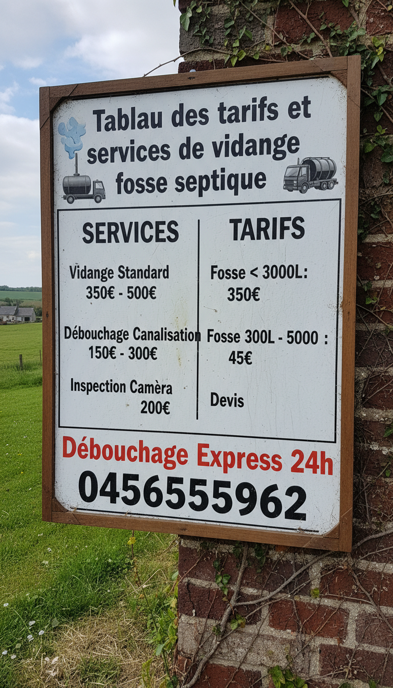 tarif Vidange fosse septique Braine lalleud