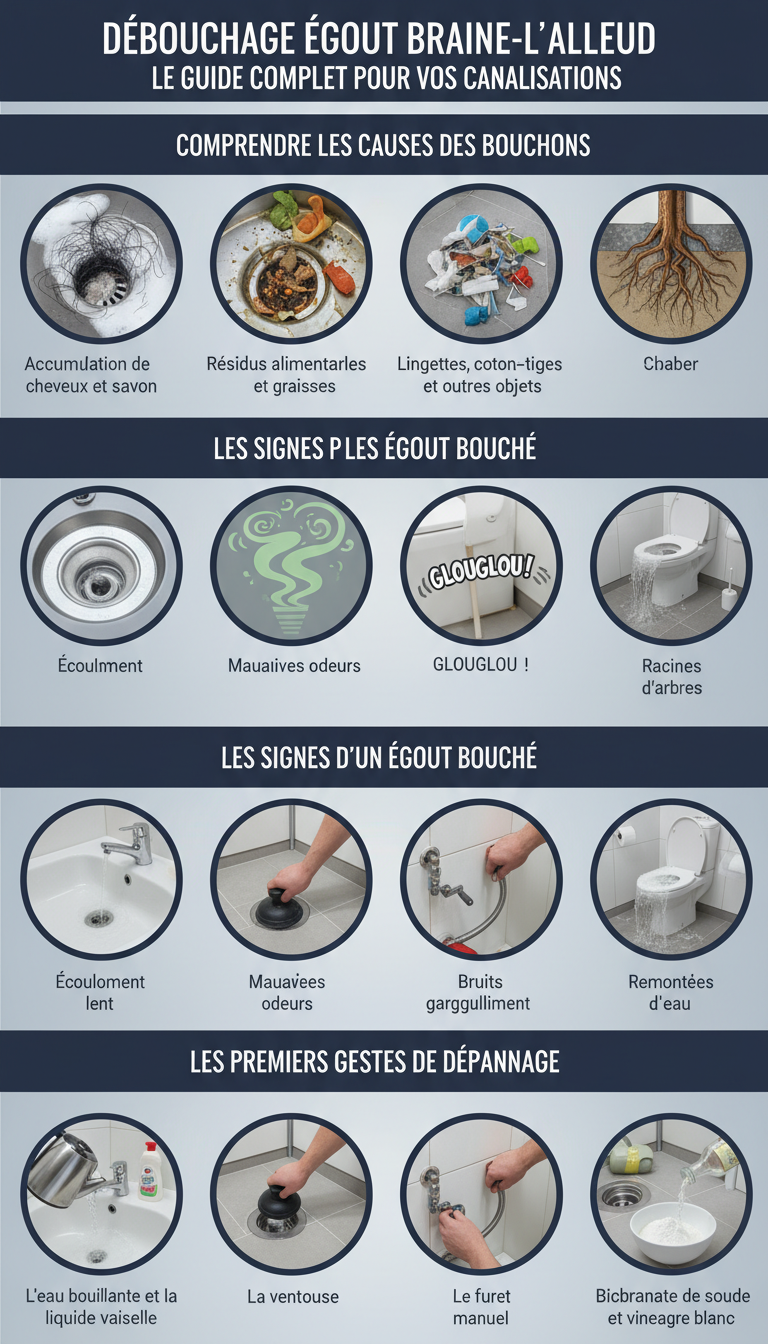  Débouchage égout Braine lalleud