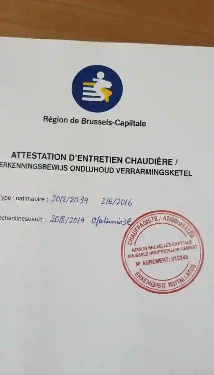 Entretien chaudière Uccle