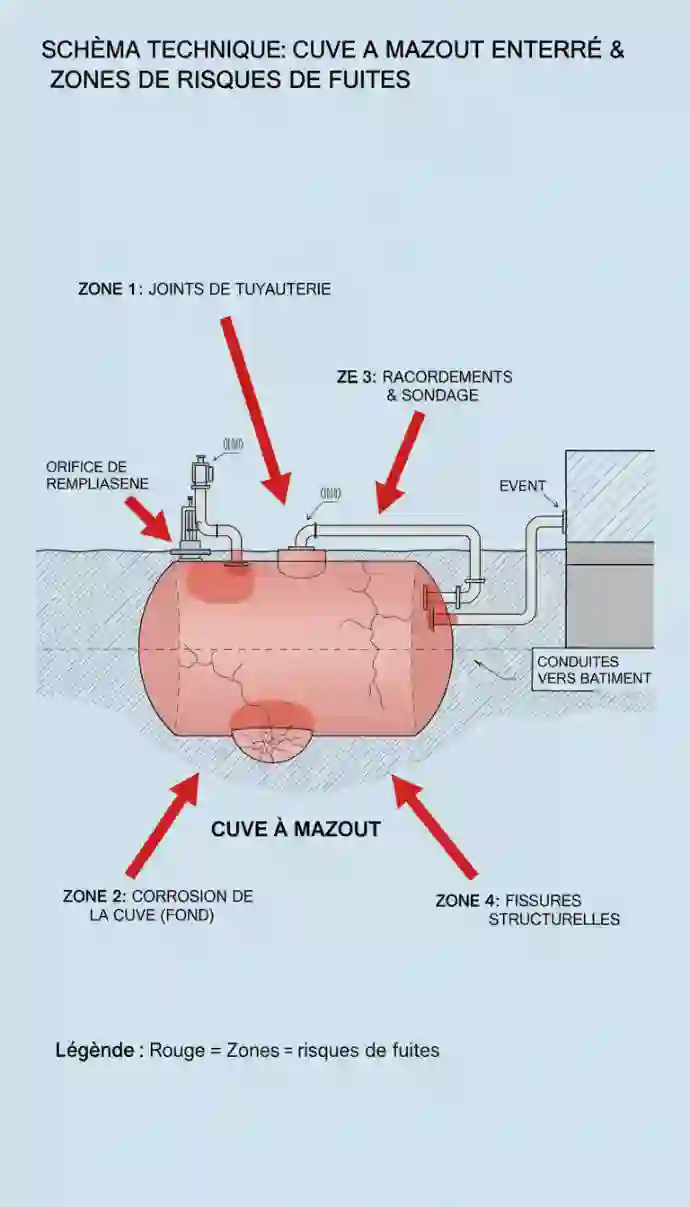 Enlèvement cuve mazout enterrée